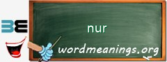 WordMeaning blackboard for nur